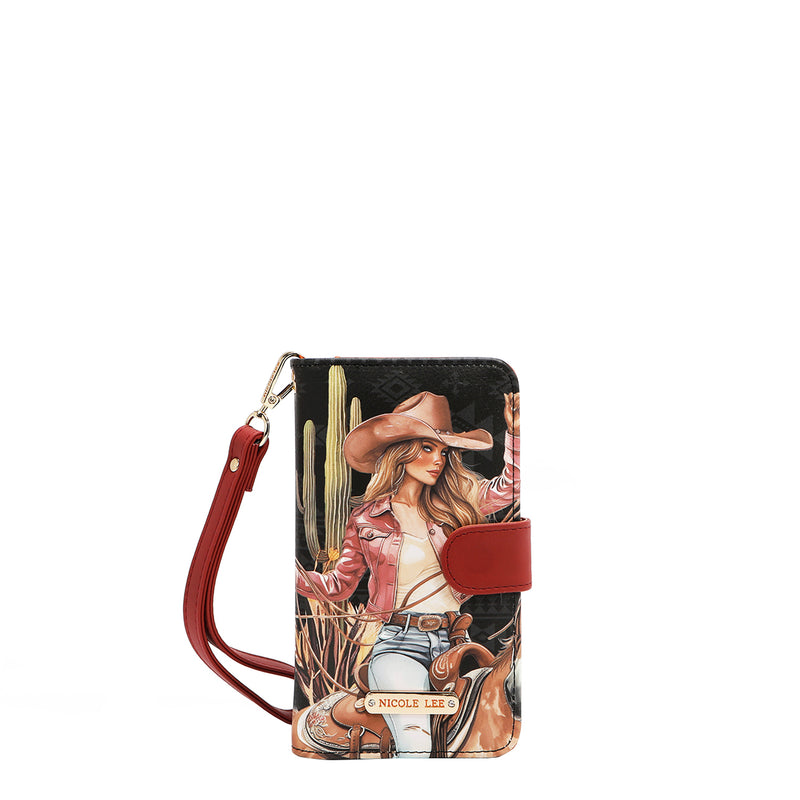 NL SIGNATURE PHONE CASE AND WALLET WRISTLET