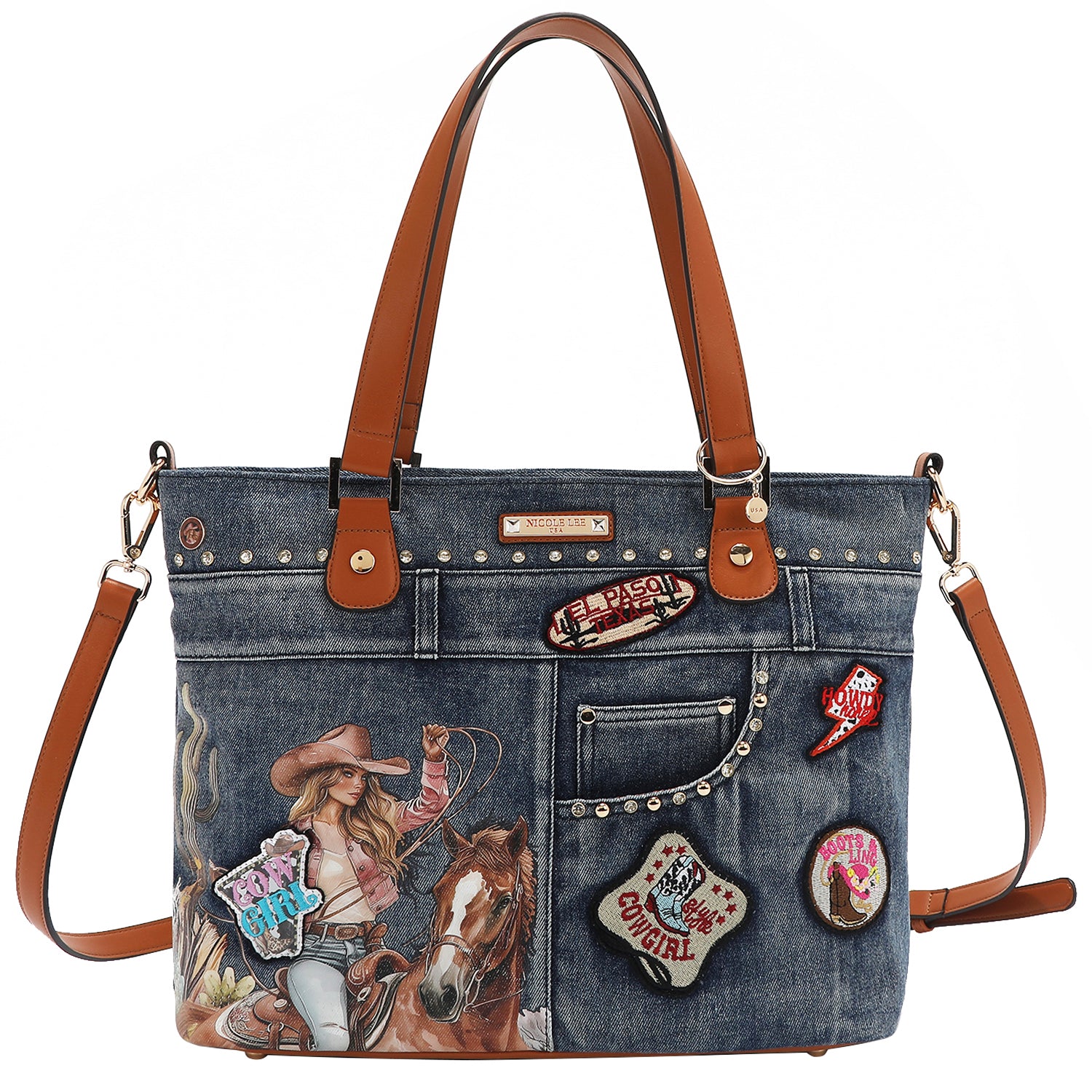 SOFIA MONTANA DENIM SHOPPER BAG