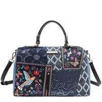 BOSQUE DE AMOR DENIM BOSTON BAG