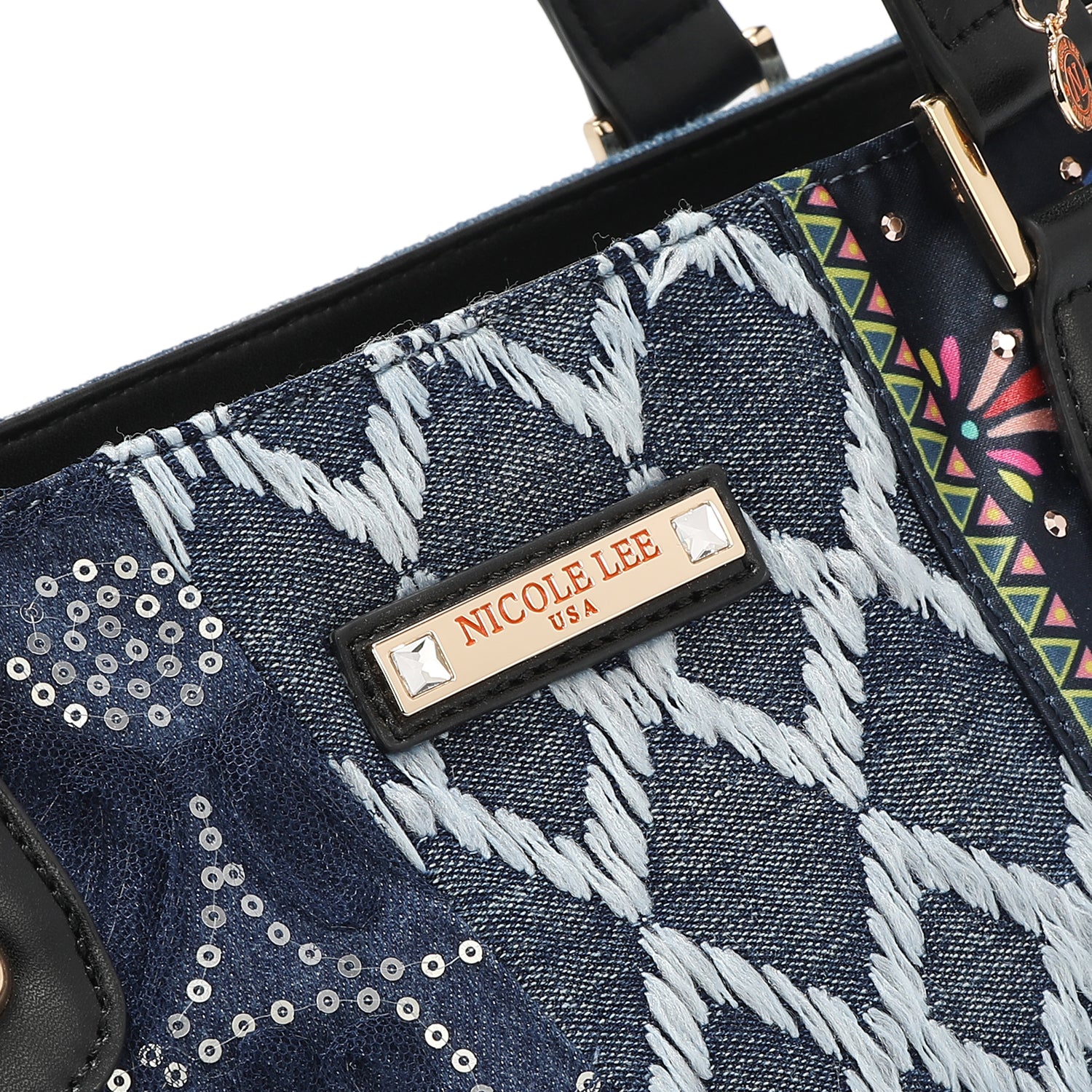 BOSQUE DE AMOR DENIM SHOPPER BAG