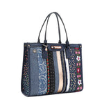 PATCH FLOWER STRUCTURED HANDBAG