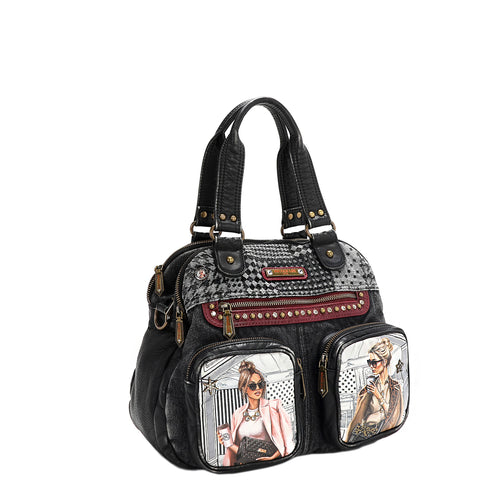 LADIES NIGHT OUT DENIM SHOULDER BAG