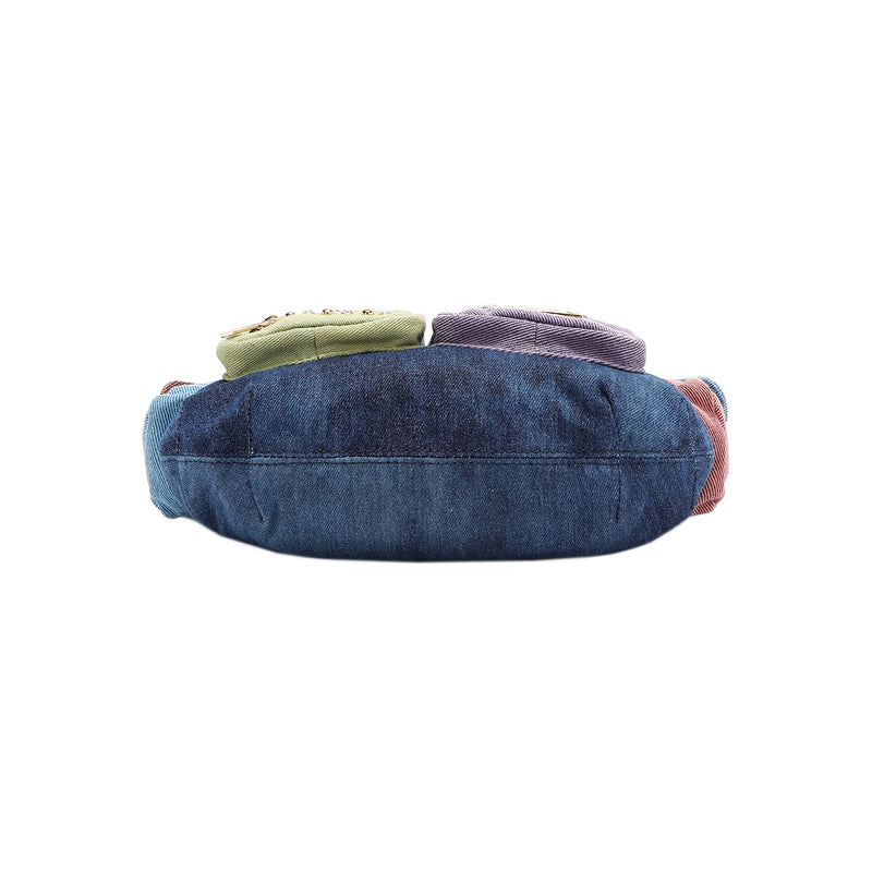 COLOR BLOCK DENIM CROSSBODY
