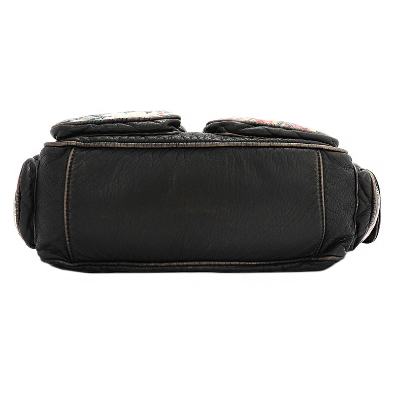 AKIKO LA BELLEZA DENIM SHOULDER BAG