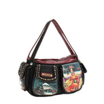 AKIKO LA BELLEZA DENIM SHOULDER BAG