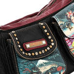 AKIKO LA BELLEZA DENIM SHOULDER BAG