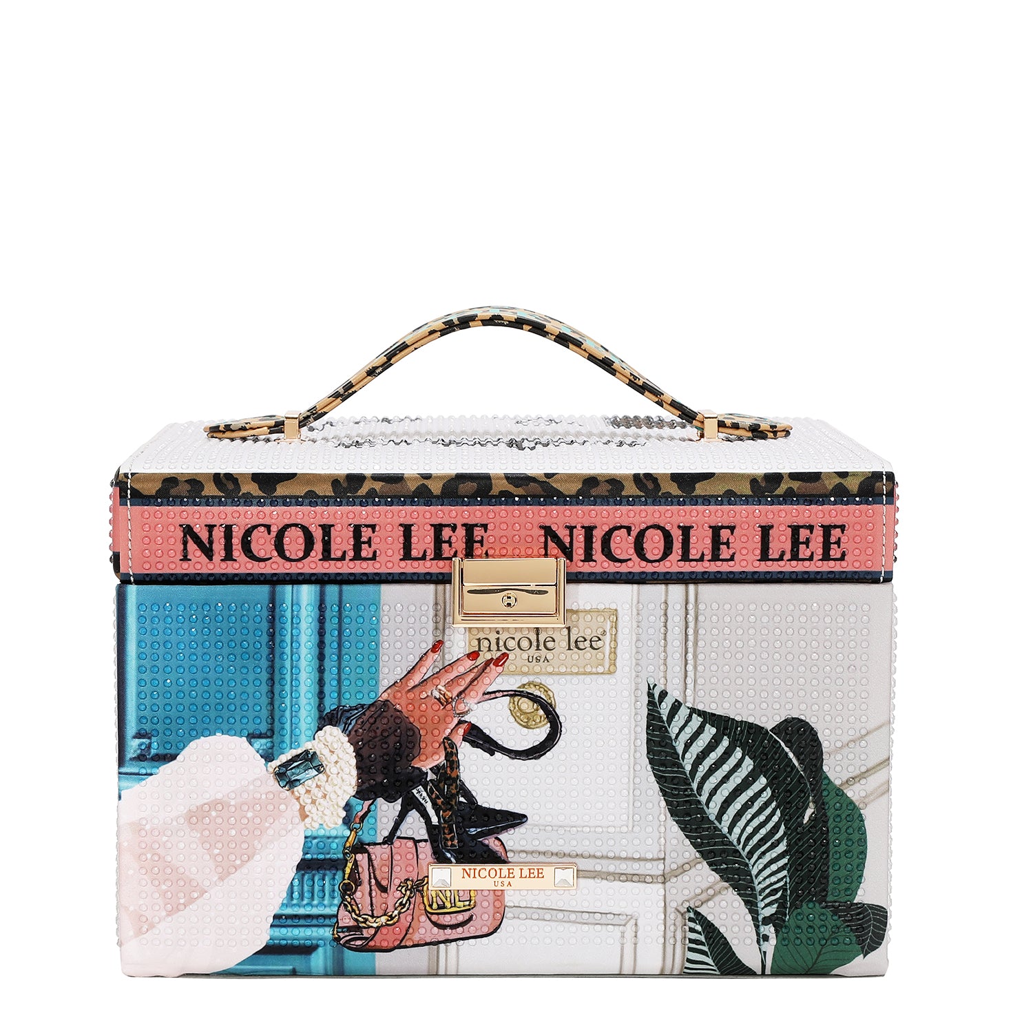 LARGE RHINESTONE JEWELRY BOX