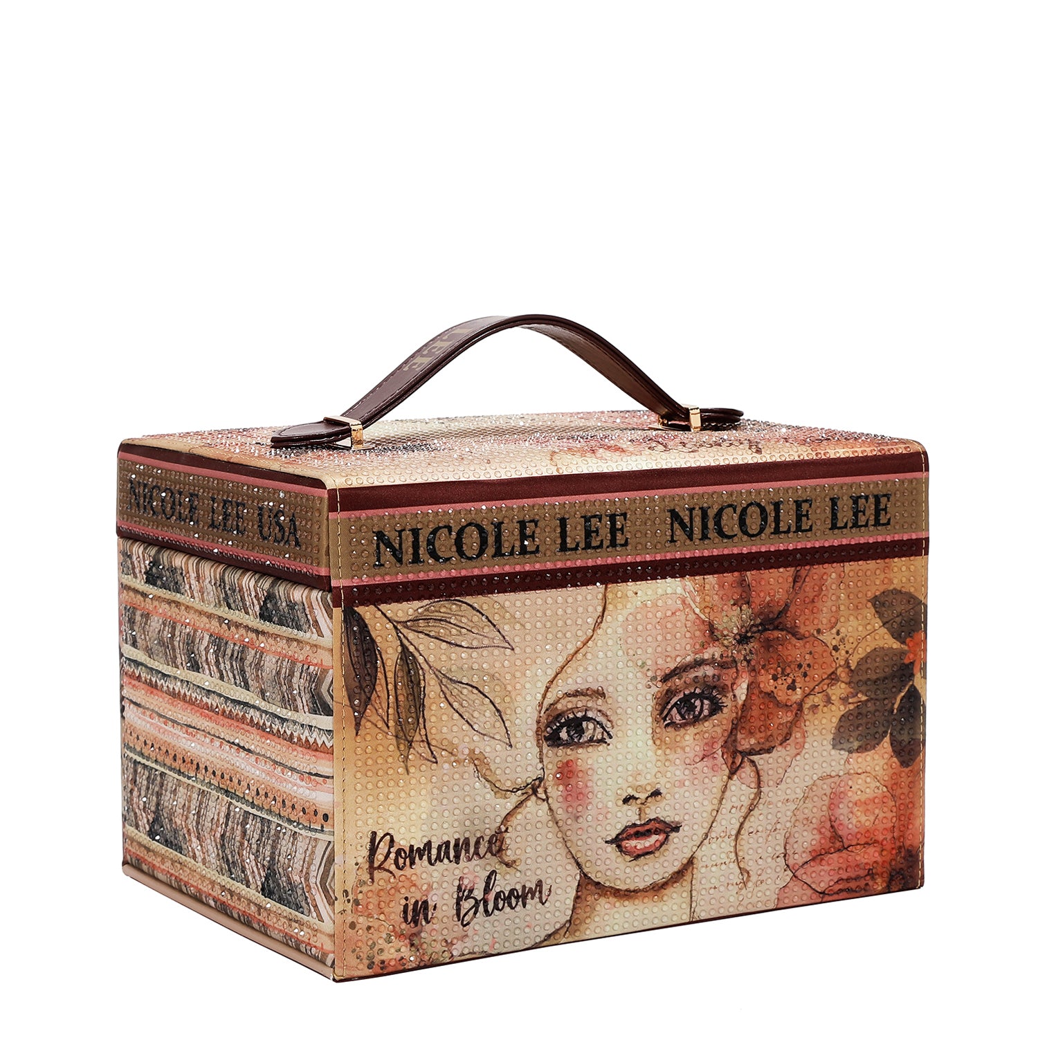 LARGE RHINESTONE JEWELRY BOX