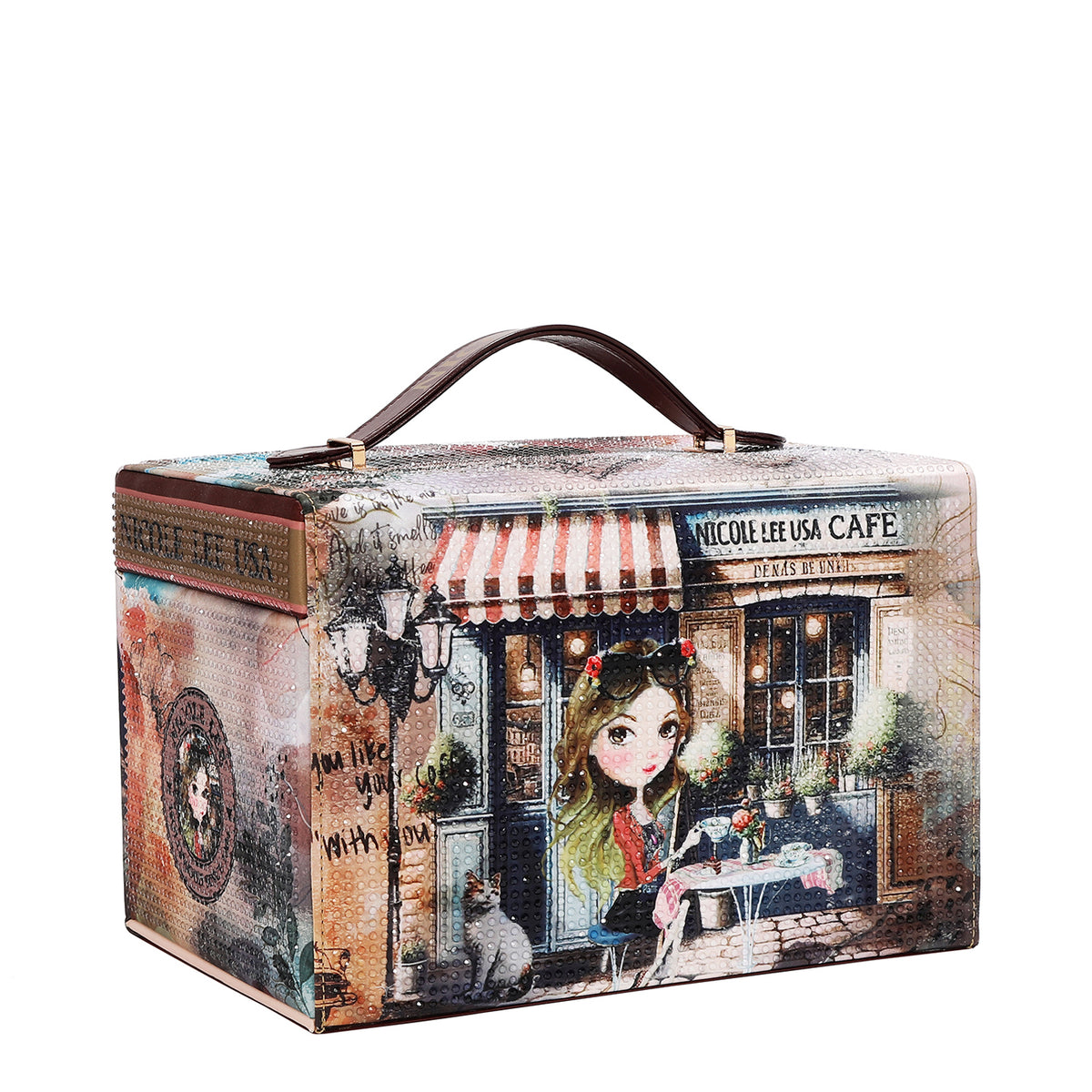 LARGE RHINESTONE JEWELRY BOX