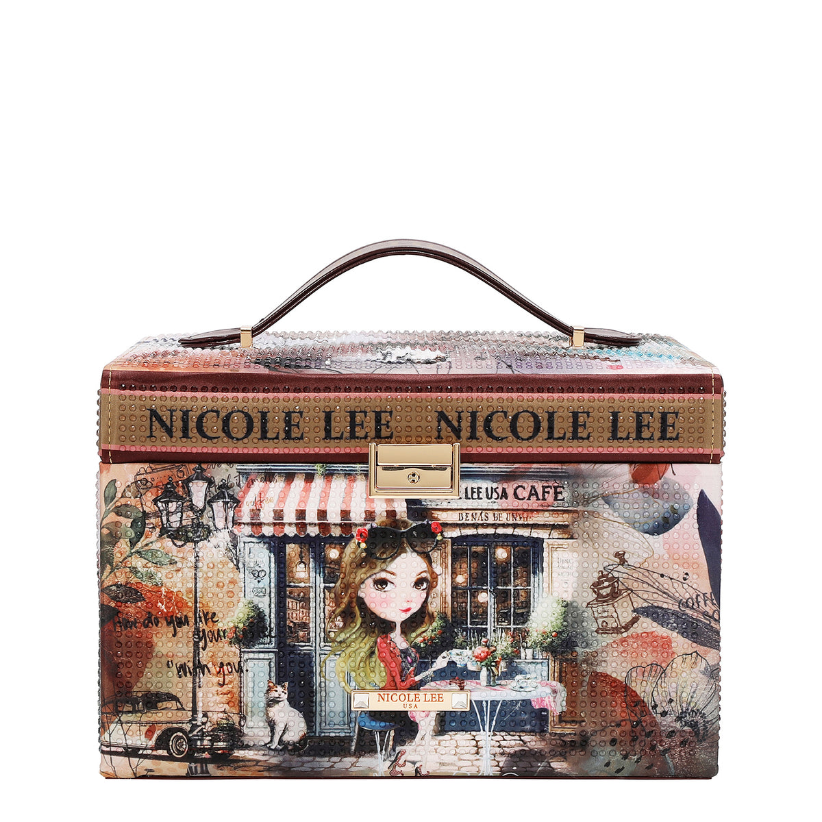 LARGE RHINESTONE JEWELRY BOX