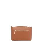 OUR GRACIE CROSSBODY BACK ZIP POCHET MADE WITH VEGAN LEATHER EXTERIOR.