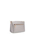 OUR GRACIE CROSSBODY BACK ZIP POCHET MADE WITH VEGAN LEATHER EXTERIOR.