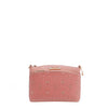 OUR GRACIE CROSSBODY WITH LACER-CUT AND RHINESTONES DETAILS IN COLOR PINK