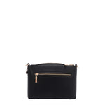 OUR GRACIE CROSSBODY BACK ZIP POCHET MADE WITH VEGAN LEATHER EXTERIOR.