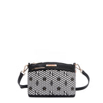 OUR GRACIE CROSSBODY WITH LACER-CUT AND RHINESTONES DETAILS IN COLOR BLACK
