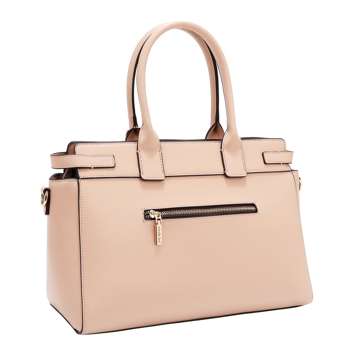 GEOMETRIC CUTOUT SATCHEL BAG