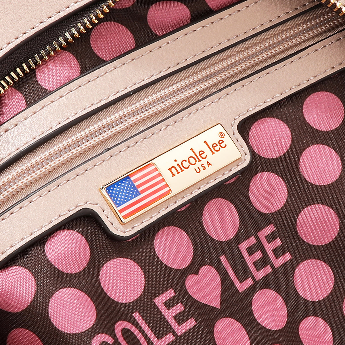 GEOMETRIC CUTOUT SATCHEL BAG