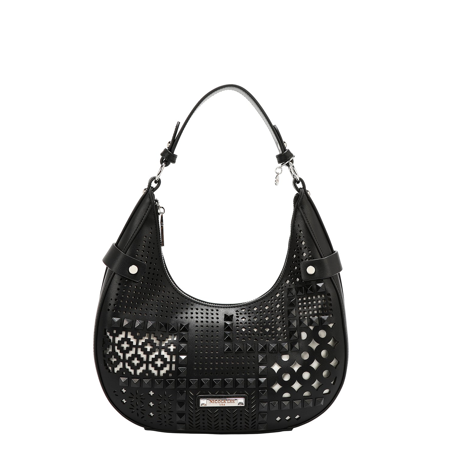GEOMETRIC CUTOUT SHOULDER BAG