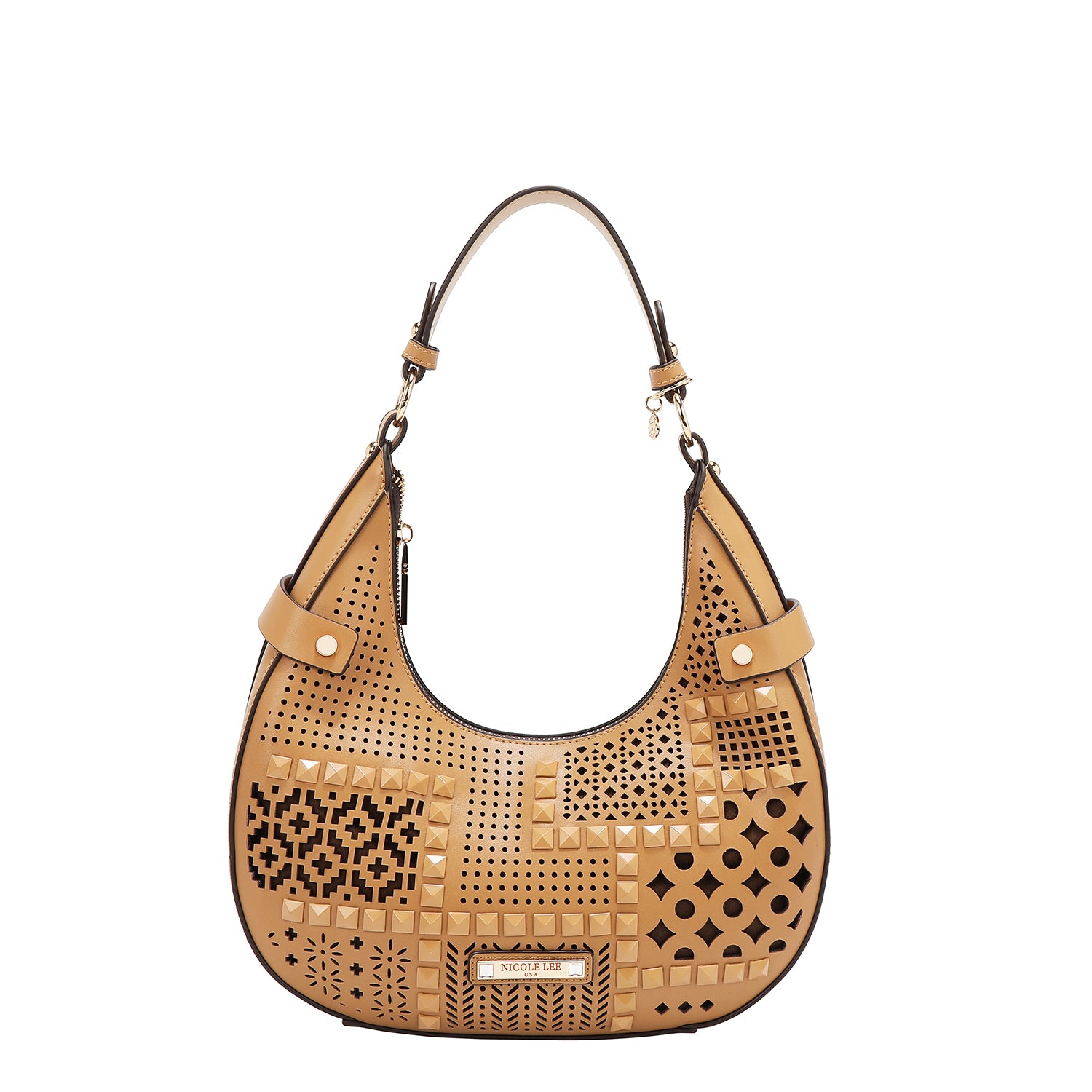 GEOMETRIC CUTOUT SHOULDER BAG