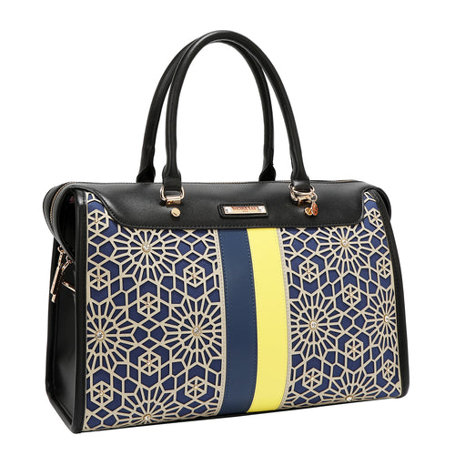 GEOMETRIC LASER CUT BOSTON BAG