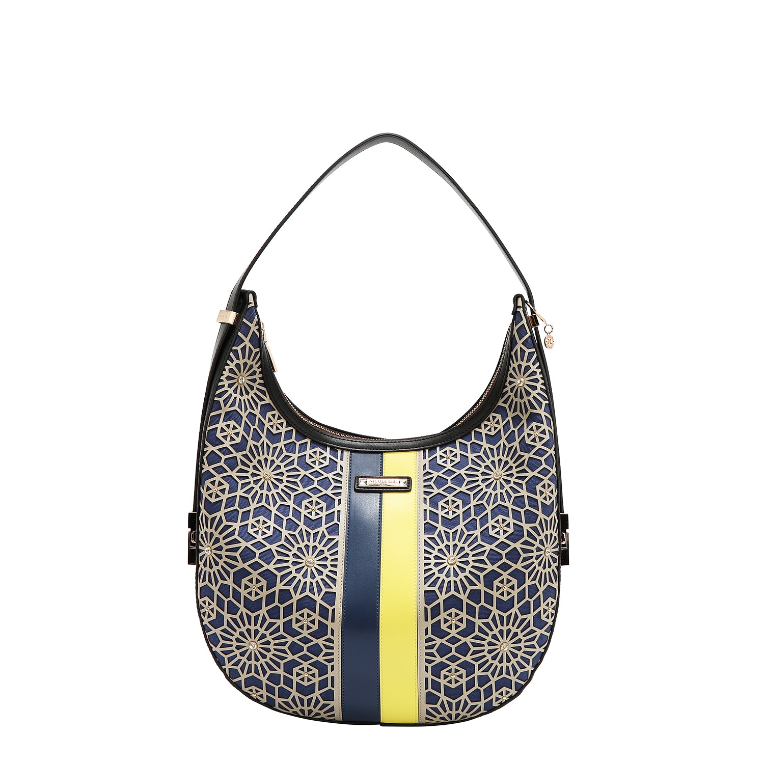 GEOMETRIC LASER CUT HOBO BAG