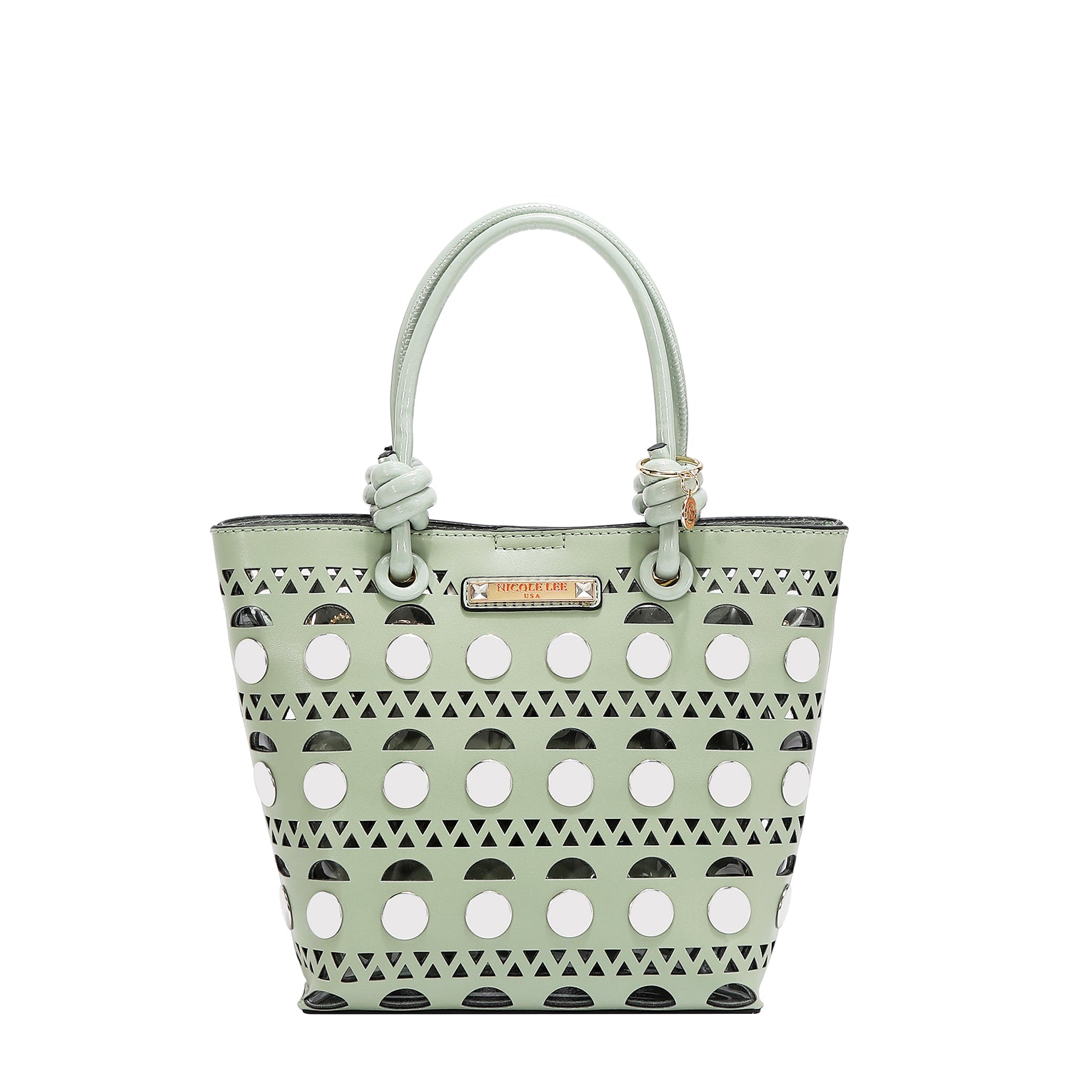 SILVER POP STUD 2 PC BUCKET BAG
