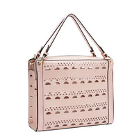 SILVER POP STUD SATCHEL BAG