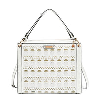 SILVER POP STUD SATCHEL BAG