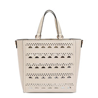 SILVER POP STUD TOTE BAG