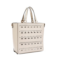 SILVER POP STUD TOTE BAG