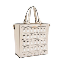 SILVER POP STUD TOTE BAG