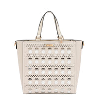 SILVER POP STUD TOTE BAG