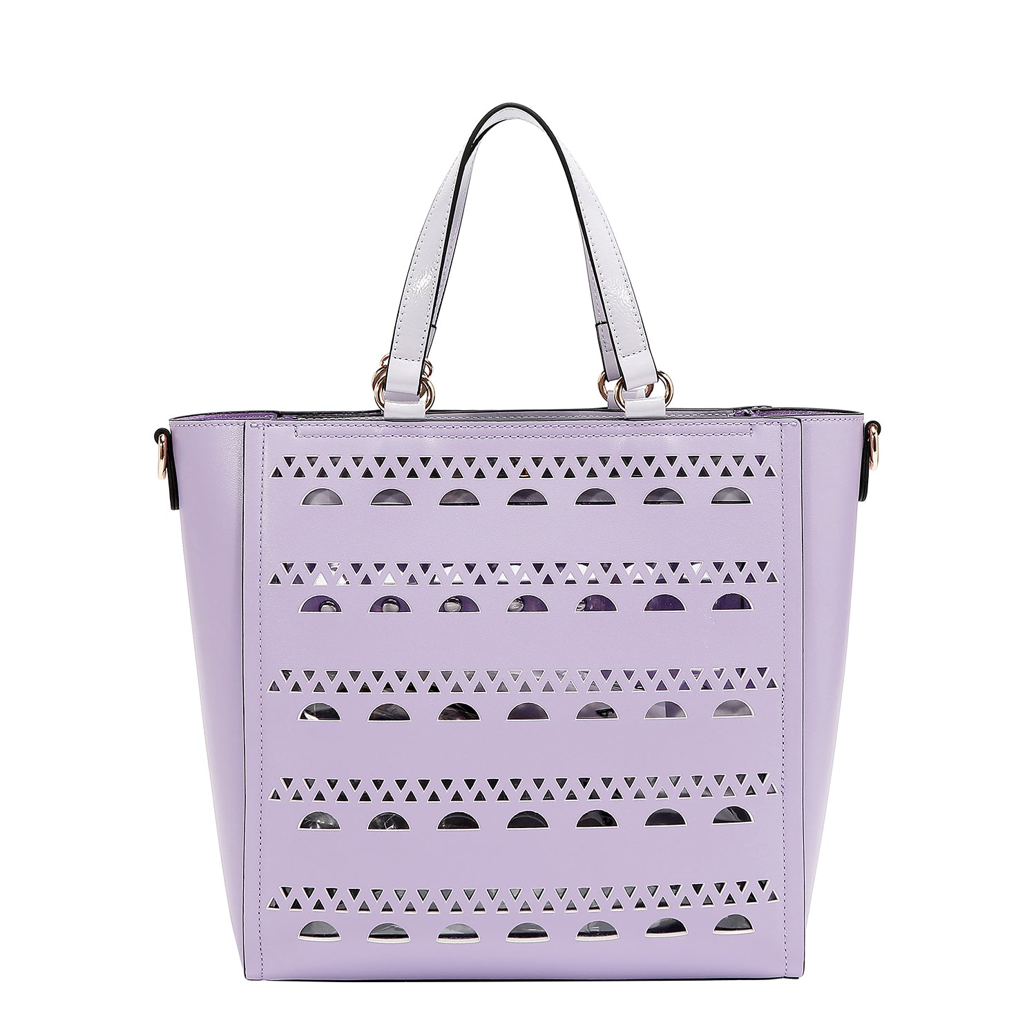 SILVER POP STUD TOTE BAG
