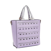 SILVER POP STUD TOTE BAG