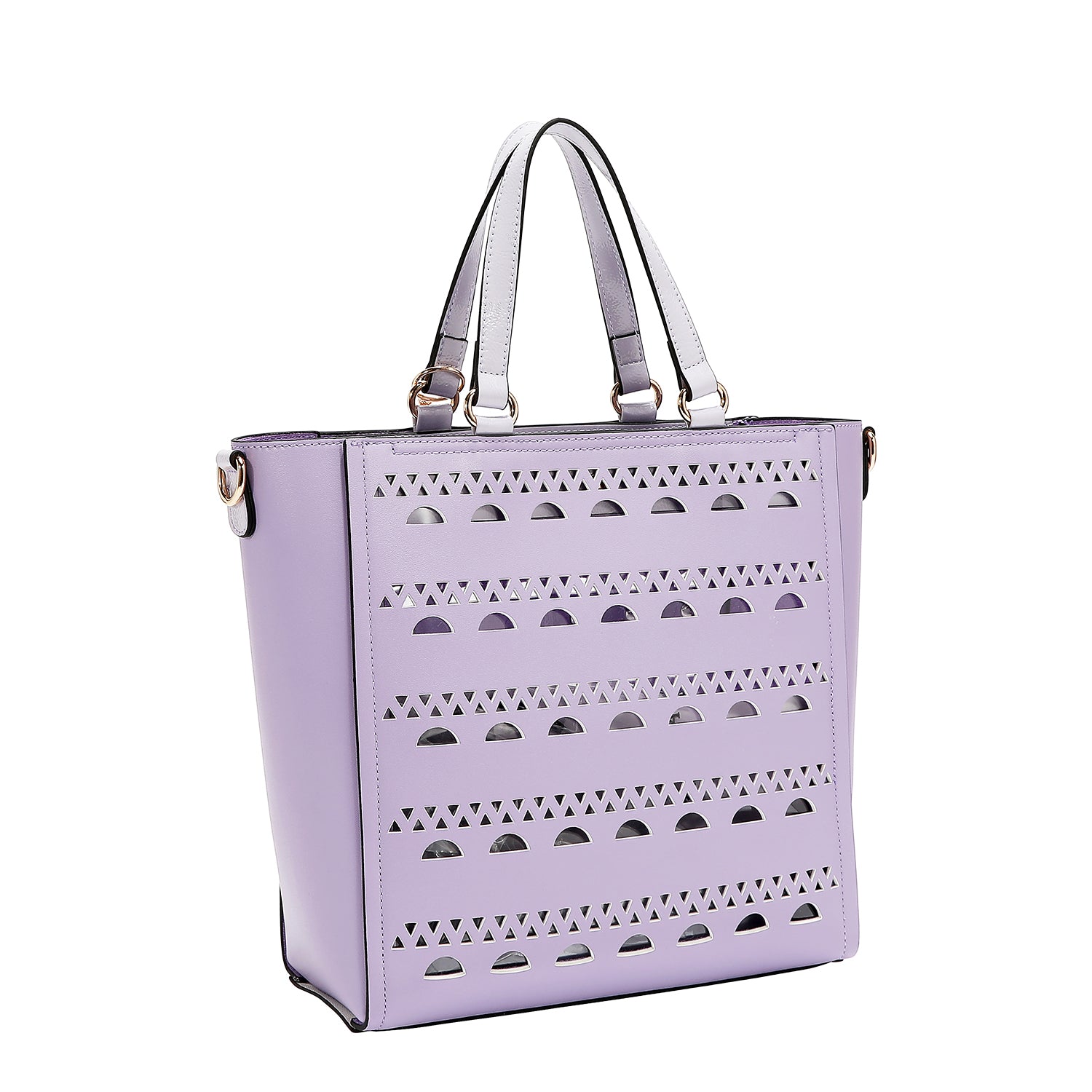 SILVER POP STUD TOTE BAG