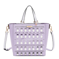 SILVER POP STUD TOTE BAG