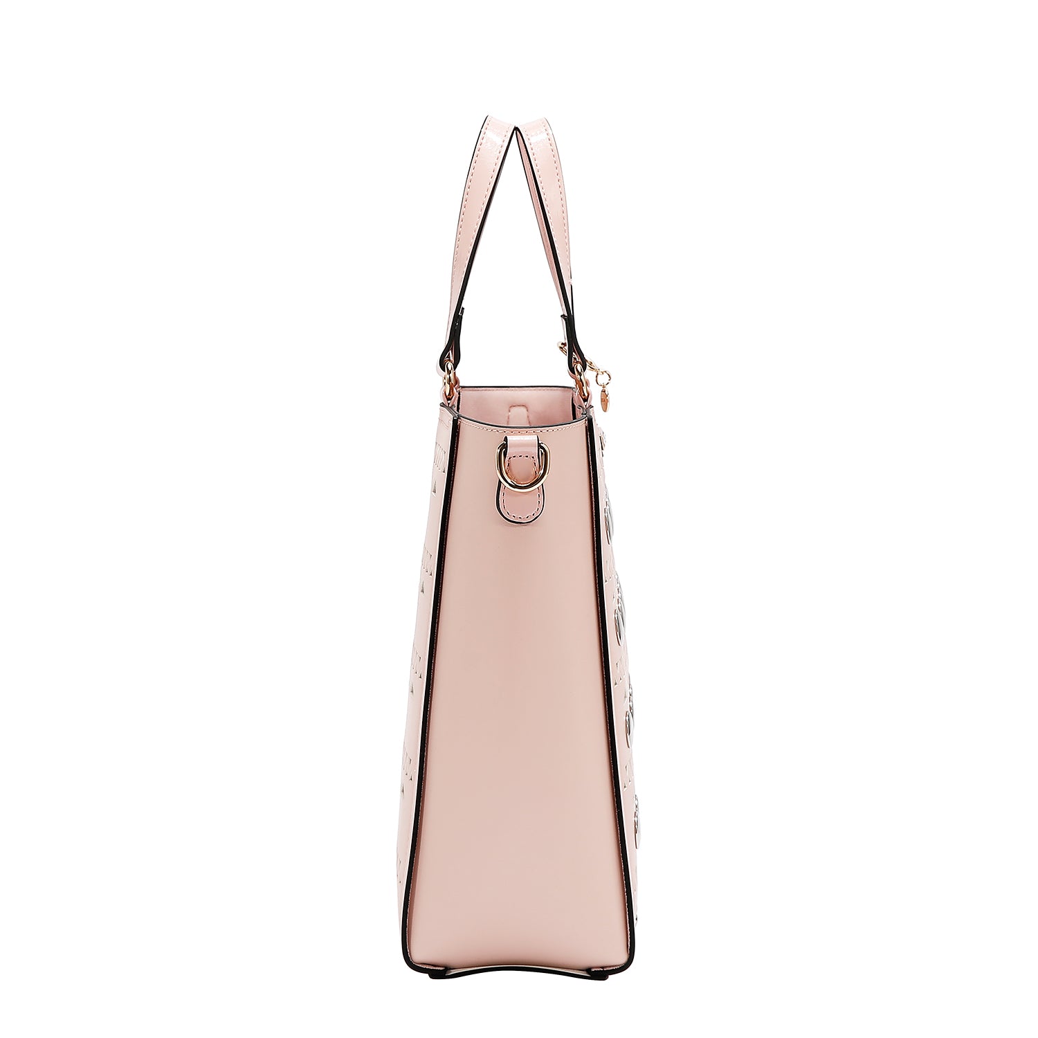 SILVER POP STUD TOTE BAG