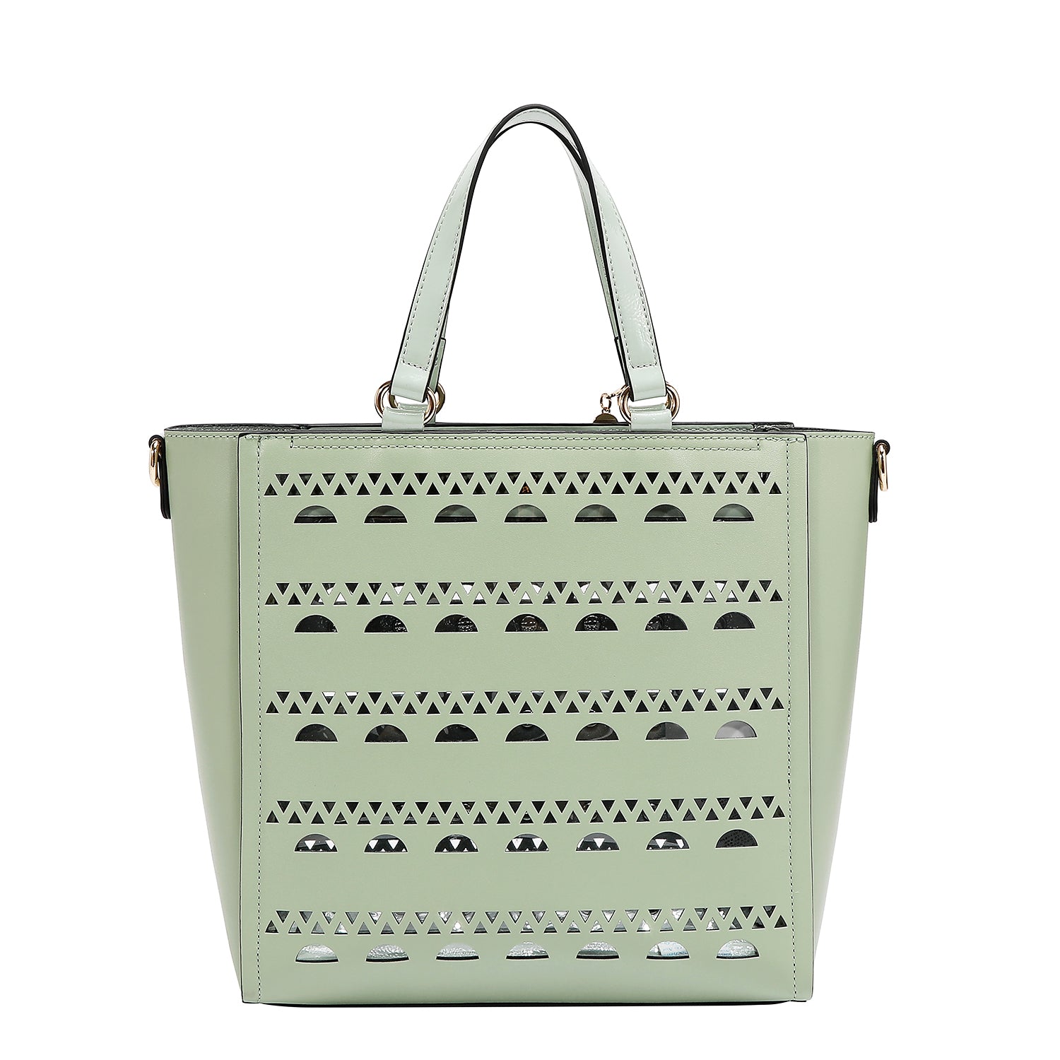 SILVER POP STUD TOTE BAG