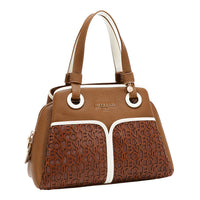 NICOLE MONOGRAM SATCHEL BAG