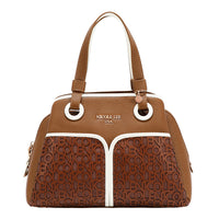 NICOLE MONOGRAM SATCHEL BAG