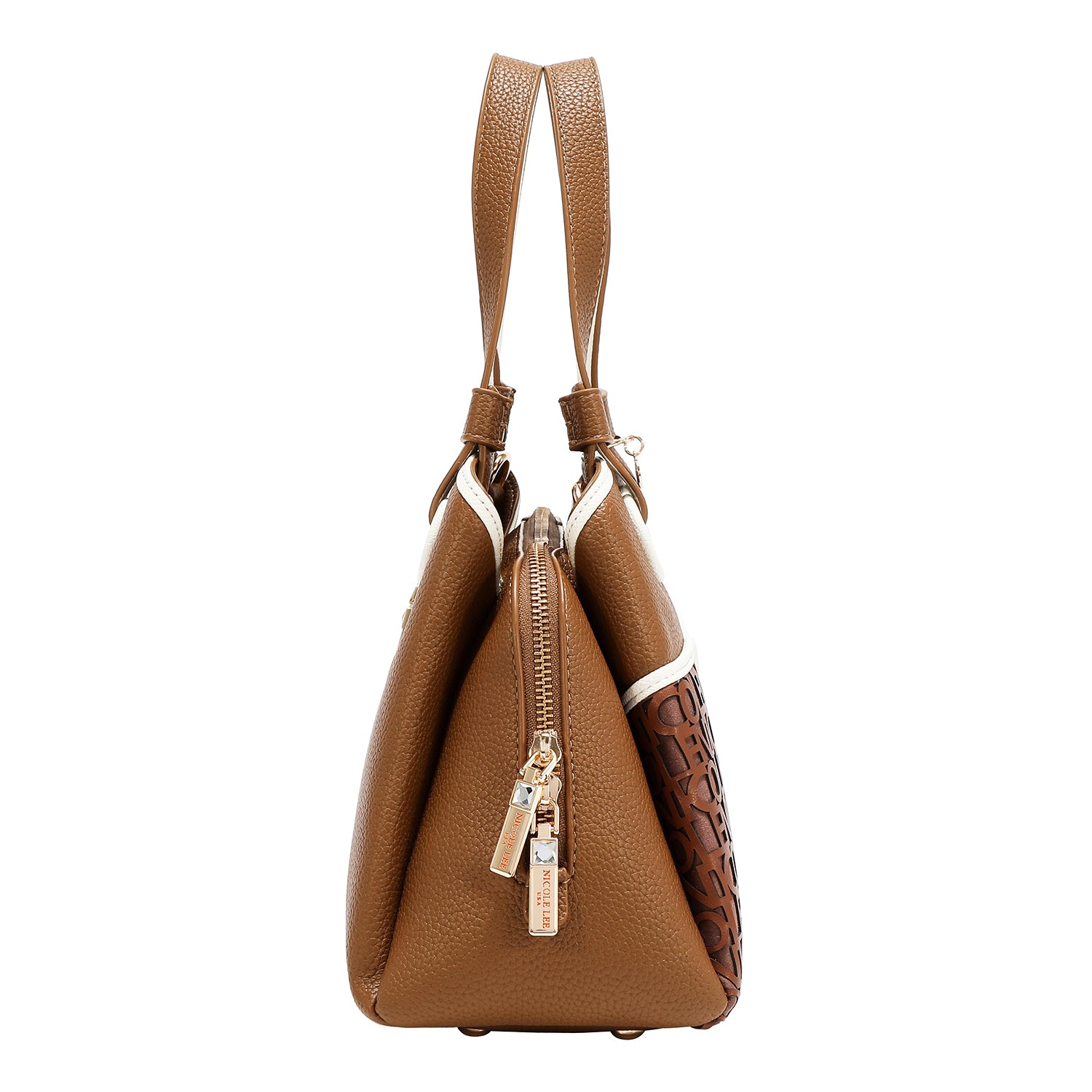 NICOLE MONOGRAM SATCHEL BAG