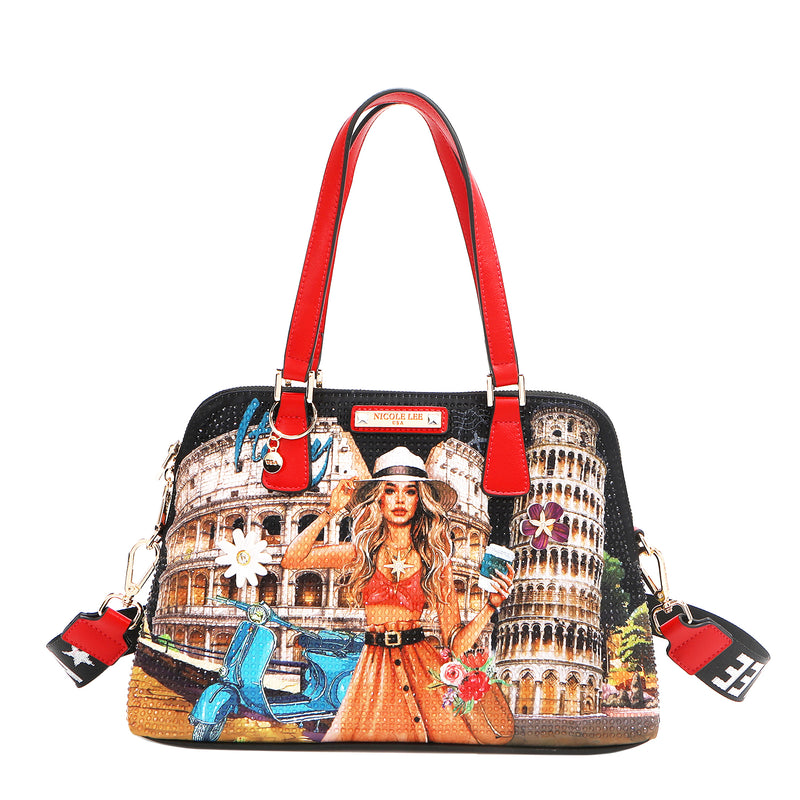 MARTHA TRAVELS ITALY DOME SATCHEL