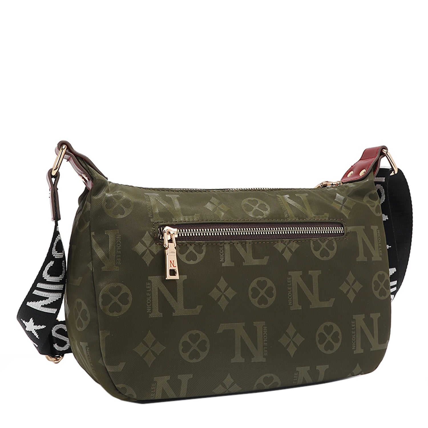 THE BACK OF OUR MARGOT SHOULDER BAG WITH BACK ZIP POCKET.