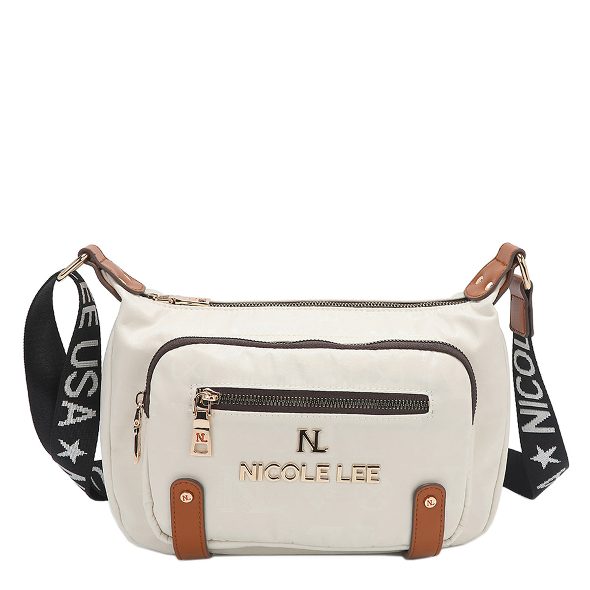 OUR NICOLE LEE IN OUR MARGOT SHOULDER BAG DESIGN IN COLOR WHITE. 