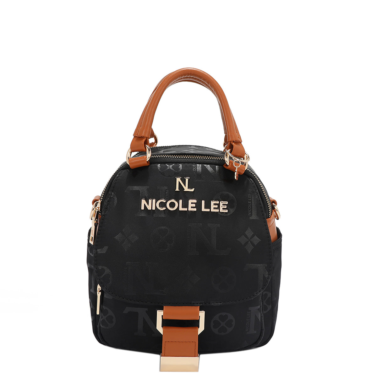 OUR NICOLE LEE MARGOT MULTI-WEAR DOME BAG IN BLACK. 