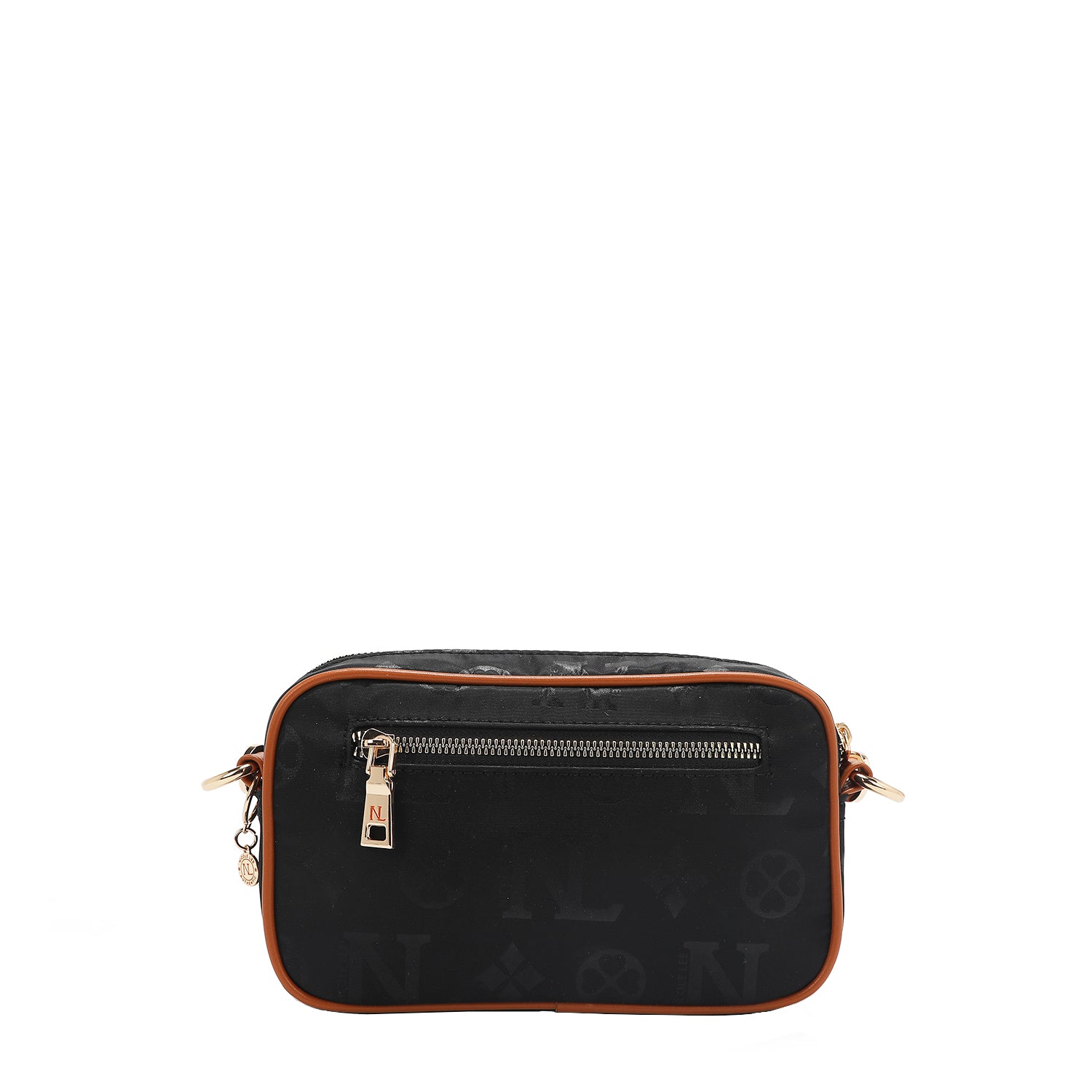 OUR NICOLE LEE MARGOT 2 PIECE CROSSBODY BACK ZIP POCKET IN BLACK.