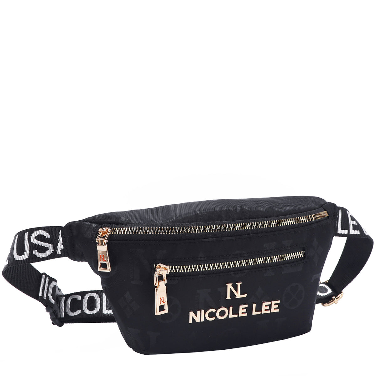 OUR NICOLE LEE MARGOT BELT BAG IN BLACK. 