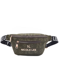 OUR NICOLE LEE MARGOT BELT BAG IN OLIVE. 