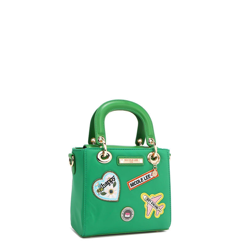 COLOR PATCH TOP HANDLE HANDBAG