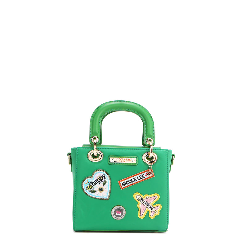 COLOR PATCH TOP HANDLE HANDBAG